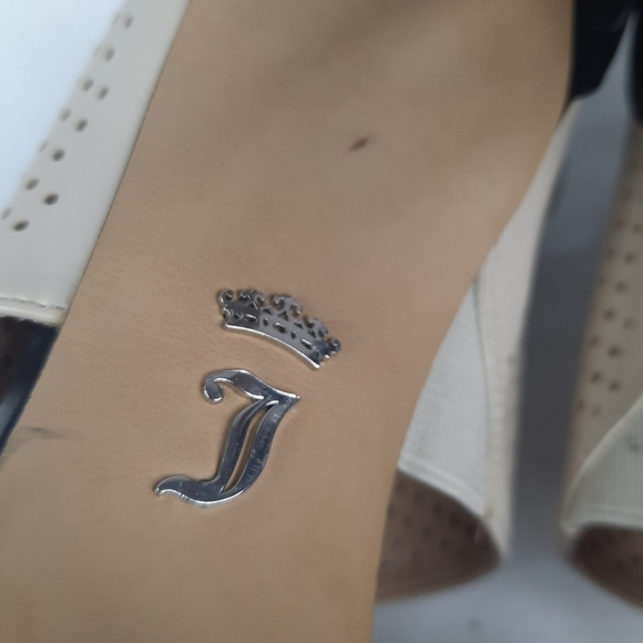 Juicy Couture Atarah Ice Perforated Strapped Stiletto Platform Pumps Size 8 Shoe - Picture 13 of 14